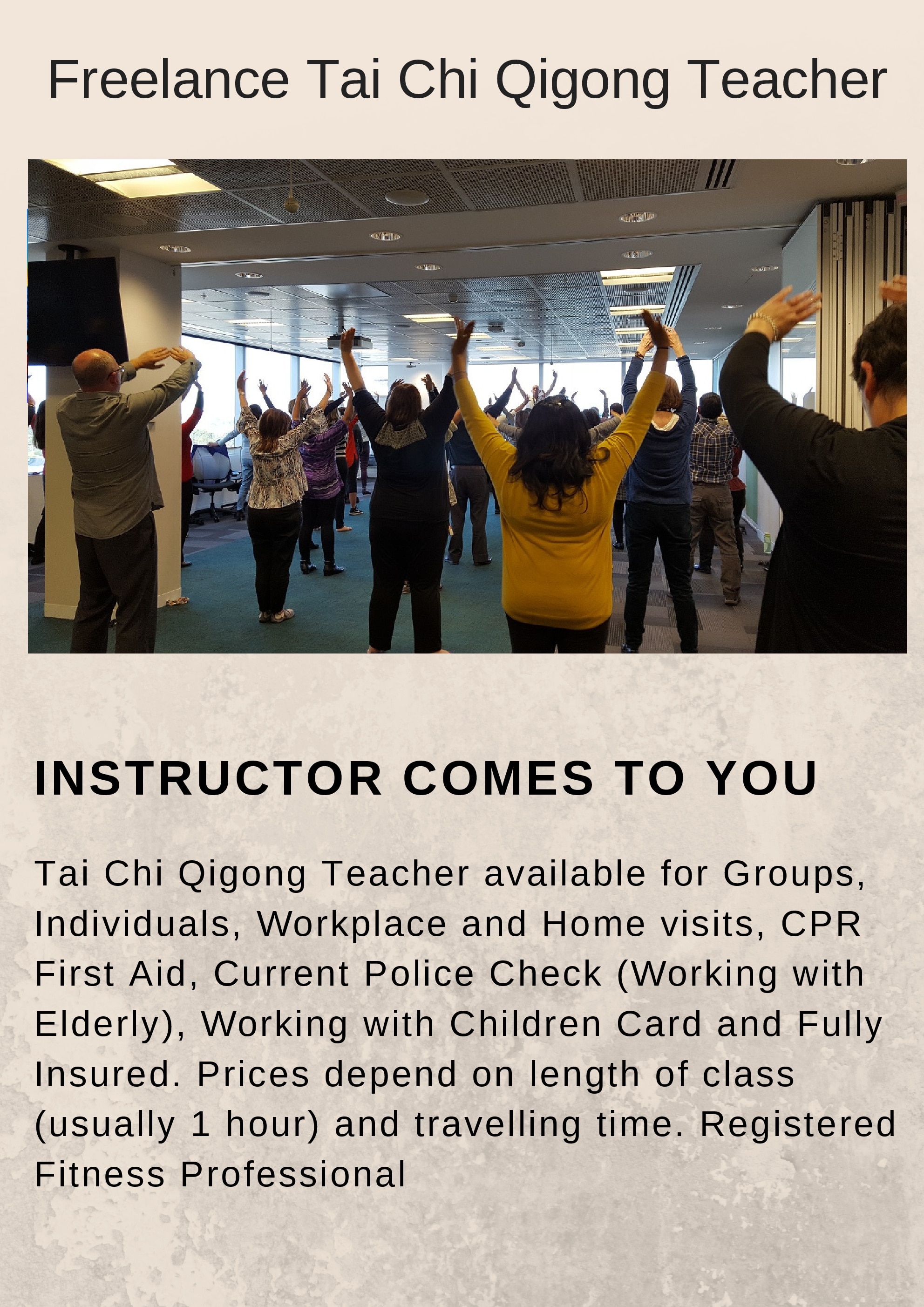 Tai Chi Qigong Class near Berwick 0438 682 888