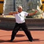 Teacher demonstrating Qigong