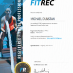 Certificate for Registered Professional Fitness Trainer