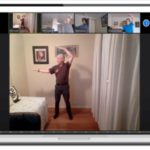 Tai Chi Qigong Zoom class on Laptop